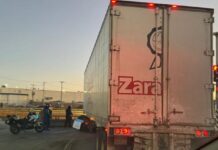 Tráfico matutino en la Cantera; trailer bloquea acceso