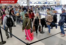 Acechan largas filas a aeropuertos de EU
