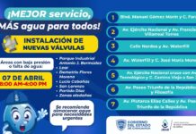 POR INSTALACIÓN DE VÁLVULAS EN PUNTOS ESTRATÉGICOS HABRÁ SUSPENSIÓN DE SERVICIO