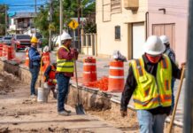 Avanza obra de introducción de línea de agua tratada en la calle Montebello