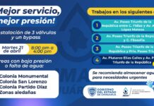REALIZARÁ JMAS CAMBIO DE VÁLVUAS EN AV. PASEO TRIUNFO DE LA REPÚBLICA