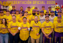 Marco Bonilla respalda a los Dorados en presentación del equipo que jugará en la Liga Mexicana de Beisbol