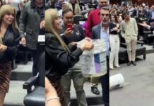 Arrojó diputada morenista bote de chapopote a compañero de MC