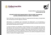No hay razón para manifestarse: SEGOB a transportistas y productores