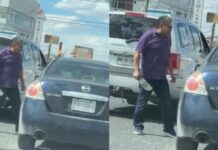 Furia al volante en San Felipe: amaga a conductor ¡con machete!