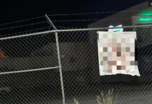 Movilización por manta amenazante detrás de Torre Santa Fe