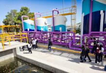 Visitan estudiantes de la URN instalaciones de la Planta Tratadora de Aguas Residuales del parque central