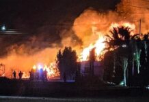 Fuerte incendio en la carretera a Aldama genera alarma