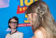 Saca Taylor Swift su lado fan en premier de ‘Toy Story 5’