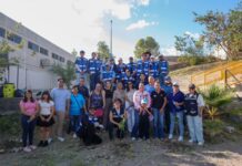Llevan Manque Granados y Joss Vega jornada de reforestación, limpieza y útiles escolares a primaria de El Saucito
