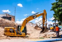 Trabaja JMAS en reparación de hundimiento en la colonia Electricistas Aztecas.