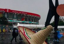 Se jugaría el México vs. Inglaterra bajo una fuerte lluvia