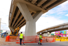 Continúa Municipio construcción de puente en Nogales e Industrias; va al 80% de avance