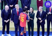 Entregó Sheinbaum el Balón de Oro a Rodri, mejor jugador del Mundial