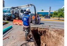 Repara JMAS hundimiento registrado en colonia Los Parques