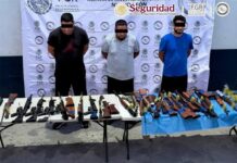 Decomisan en NL arsenal procedente de EU