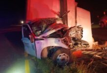Muere operador tras impactar tractocamión vs poste de Torre Centinela