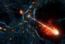 Reconstruyen la evolución paso a paso de un chorro de plasma cercano a un agujero negro