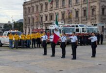 Conmemoran Día Nacional de Protección Civil con ceremonia en el Ángel
