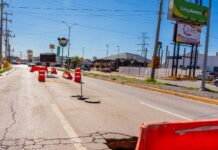 Atiende JMAS hundimiento en Avenida J. Clouthier