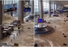 Aeropuerto de Bangkok quedó “bajo el agua”