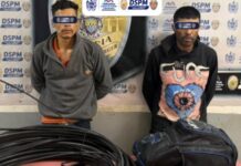 Detienen a dos hombres por robo de cableado en Las Malvinas